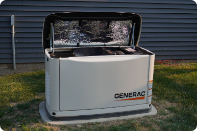 Generac Generator with top open